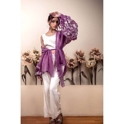 Kosha By Nilima Bloomed Lavender Co-Ord (Set of 4)