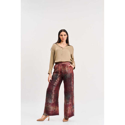 KOSWI Beige Colour Shirt with Pant (Set of 2)