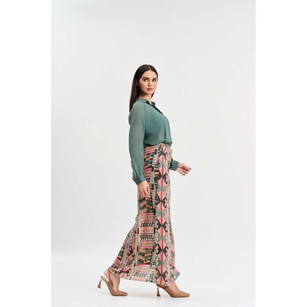 KOSWI Chalk Green Colour Shirt