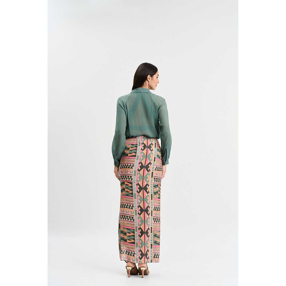 KOSWI Chalk Green Colour Shirt