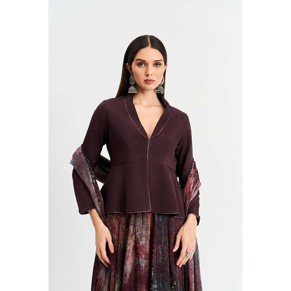 KOSWI Wine Colour Top