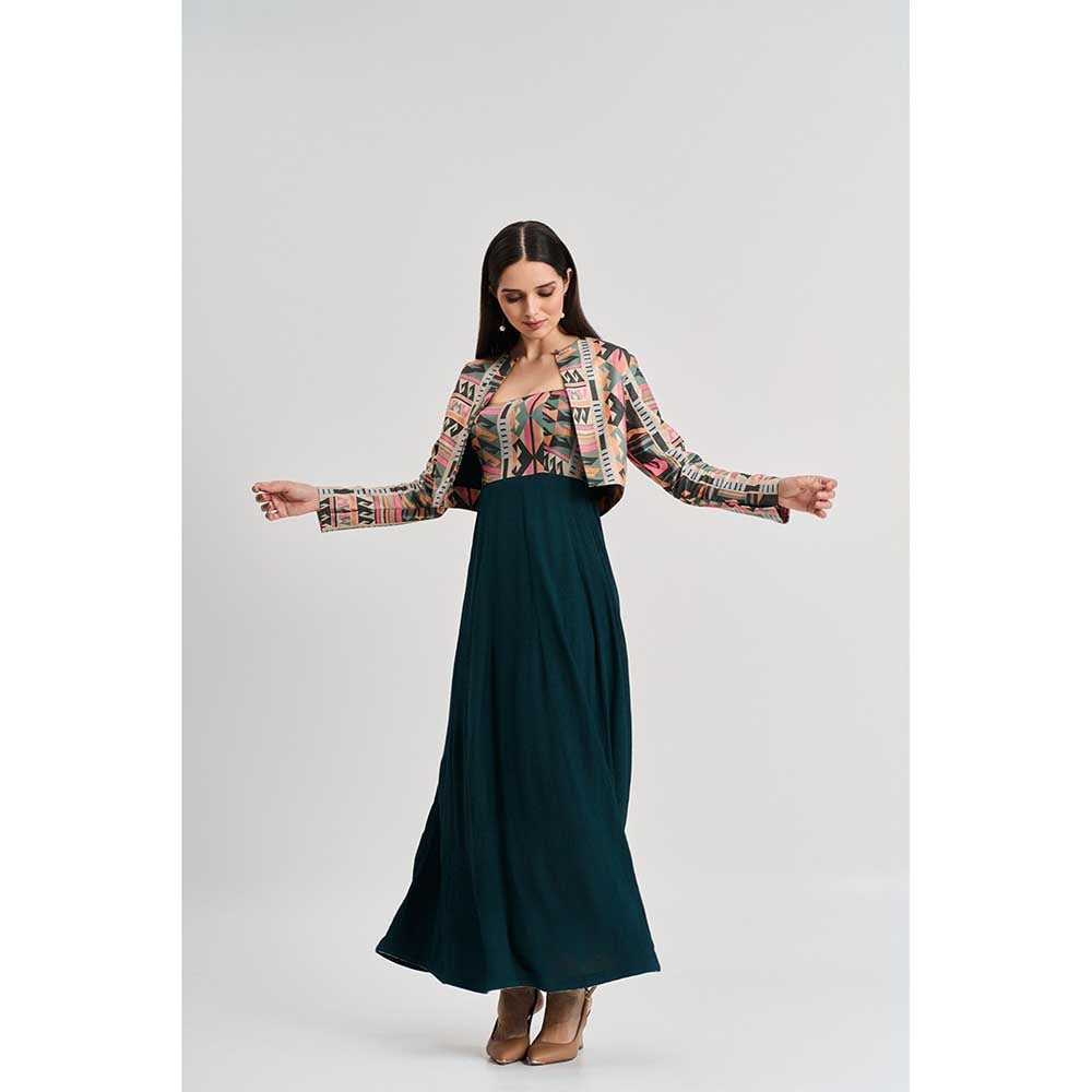 KOSWI Multi Coloured Geometric Print Jacket