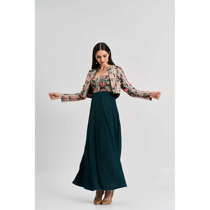KOSWI Multi Coloured Geometric Print Jacket