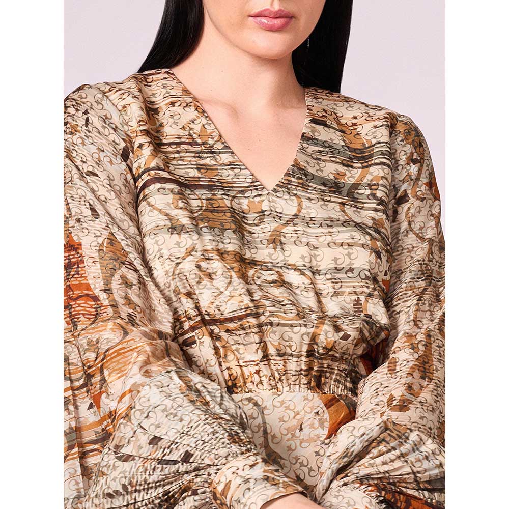 KOSWI Browns Print Mini Dress