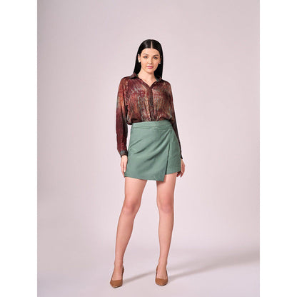 KOSWI Multicolour Abstract Floral Print Shirt