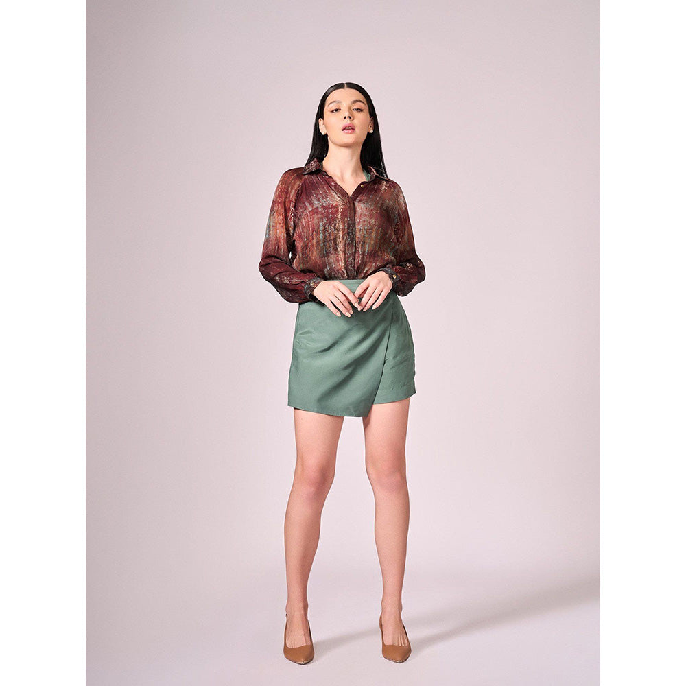 KOSWI Multicolour Abstract Floral Print Shirt