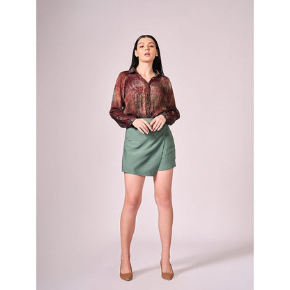 KOSWI Multicolour Abstract Floral Print Shirt
