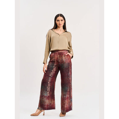 KOSWI Beige Solid Full Sleeves Shirt
