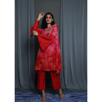Krishna Mehta Multi-Color Shaded Printed Kurta