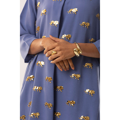 Kriti Bapna Blue Animal Motif Co-Ord (Set of 2)