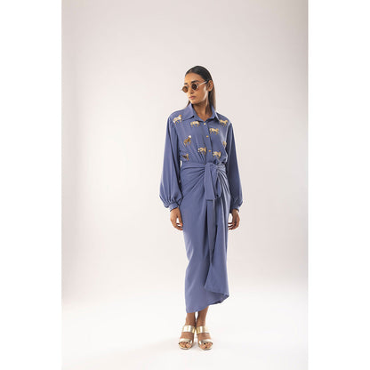 Kriti Bapna Blue Animal Motif Co-Ord (Set of 2)
