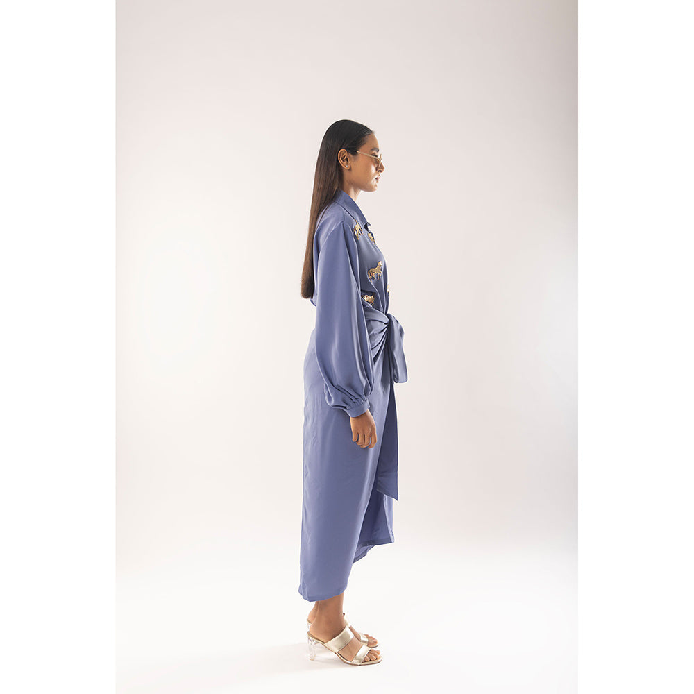 Kriti Bapna Blue Animal Motif Co-Ord (Set of 2)