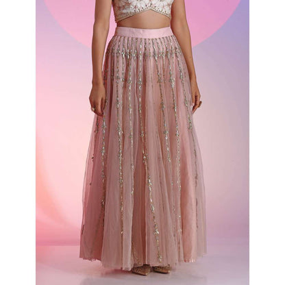 Kudi Pataka Designs Hansika Pink Classic Lehenga With Choli & Dupatta (Set of 3)