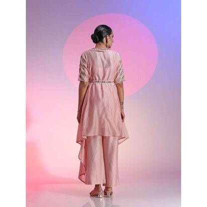 Kudi Pataka Designs Bella Sequin Pink Co-Ord (Set of 4)