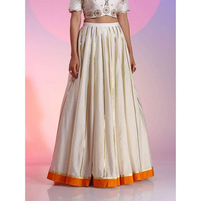 Kudi Pataka Designs Karma Off White Classic Lehenga With Choli & Dupatta (Set of 3)