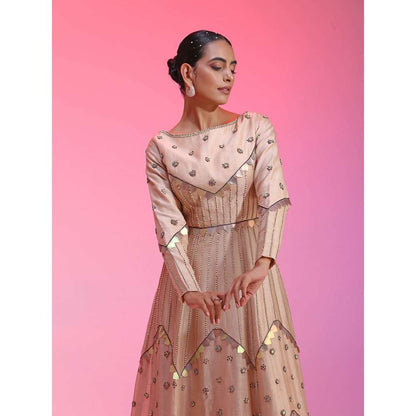 Kudi Pataka Designs Albeli Nude Maxi Dress