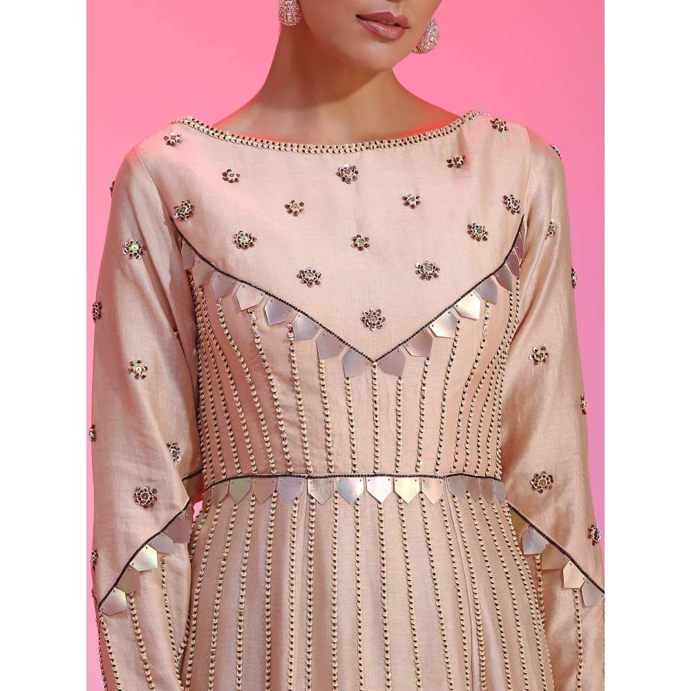 Kudi Pataka Designs Albeli Nude Maxi Dress
