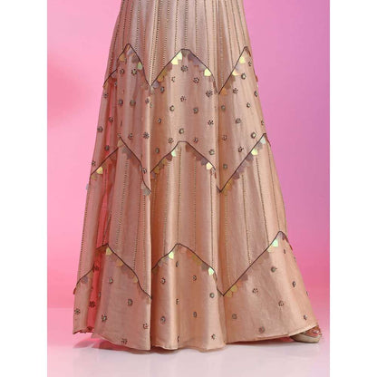 Kudi Pataka Designs Albeli Nude Maxi Dress