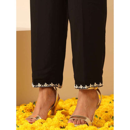 Kudi Pataka Designs Bhumi Black Anarkali Kurta With Pant & Dupatta (Set of 3)