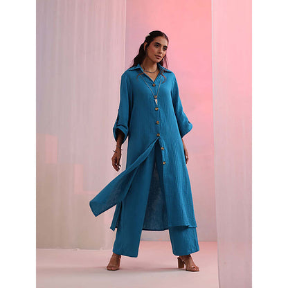 Kudi Pataka Designs Azure Kurta with Pant