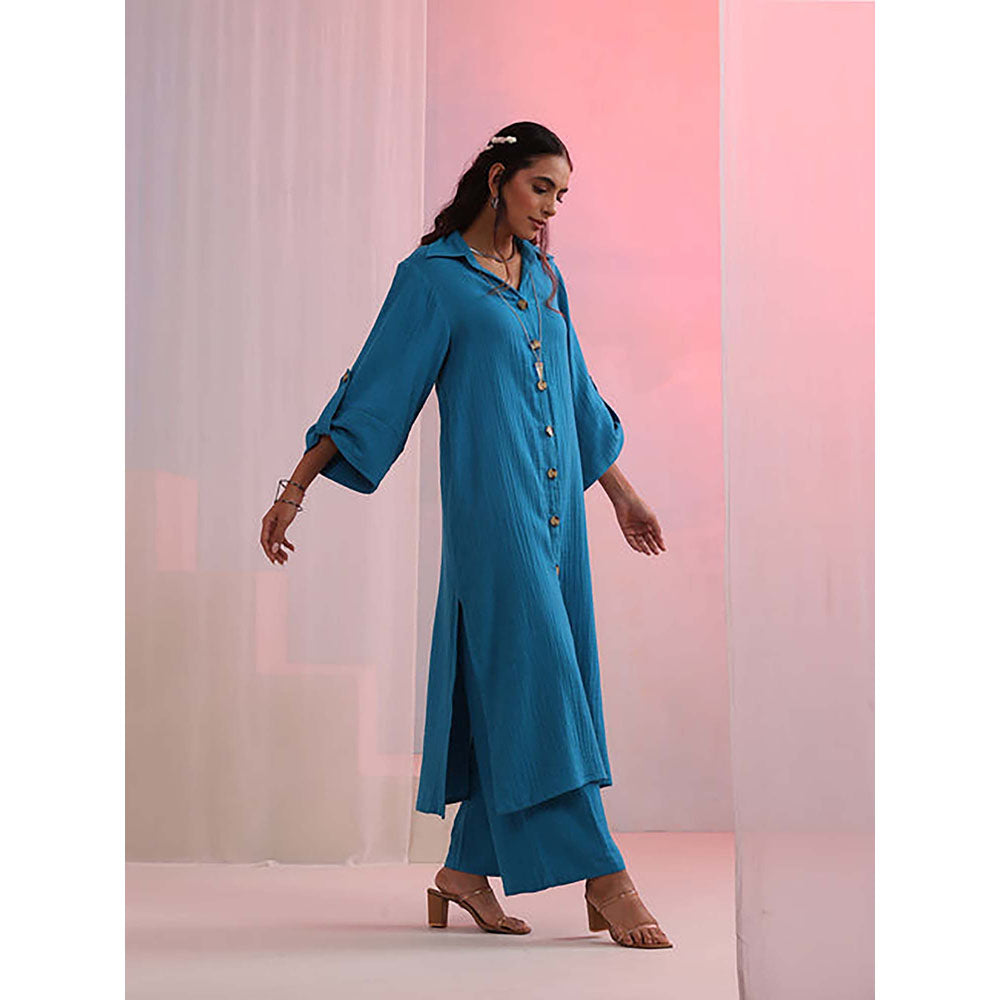 Kudi Pataka Designs Azure Kurta with Pant