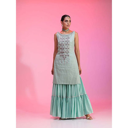 Kudi Pataka Designs Nadira/Aq Kurta with Sharara and Dupatta