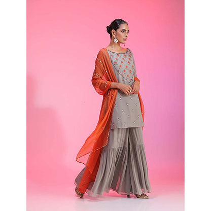 Kudi Pataka Designs Roohi/Go Kurta with Sharara and Dupatta