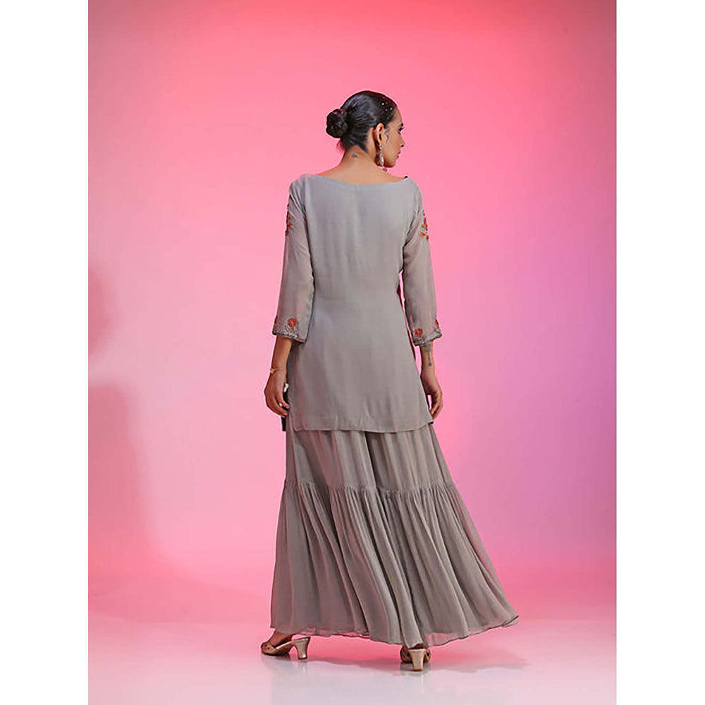 Kudi Pataka Designs Roohi/Go Kurta with Sharara and Dupatta