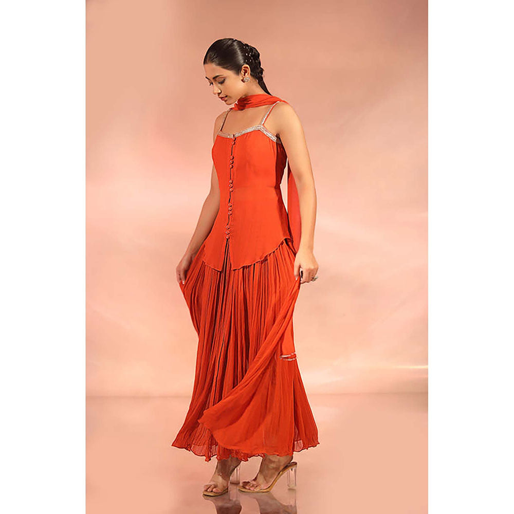 Kudi Pataka Designs Rumi Kurti with Palazzo and Dupatta