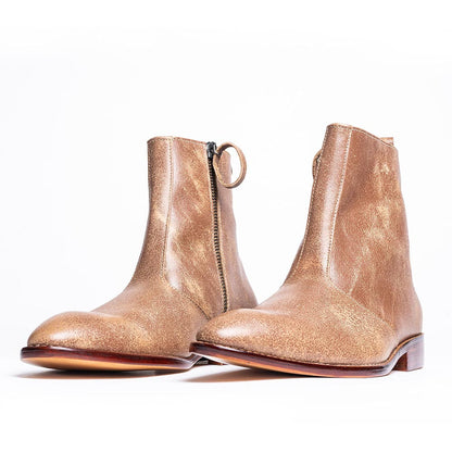 Kavith Sainaani Brown Distressed Boots