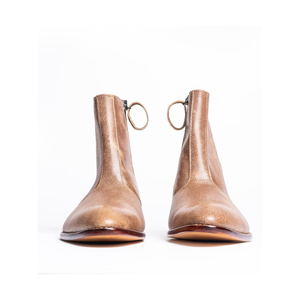 Kavith Sainaani Brown Distressed Boots