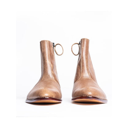 Kavith Sainaani Brown Distressed Boots