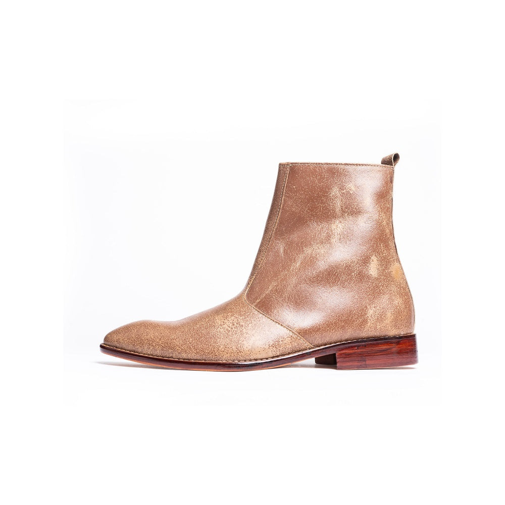 Kavith Sainaani Brown Distressed Boots