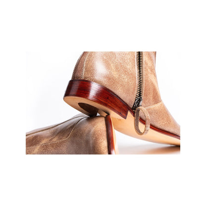 Kavith Sainaani Brown Distressed Boots