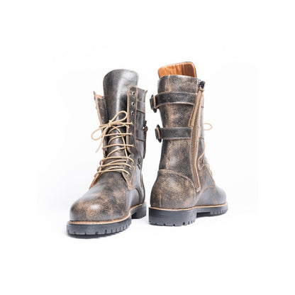 Kavith Sainaani Black Distressed Tall Boots
