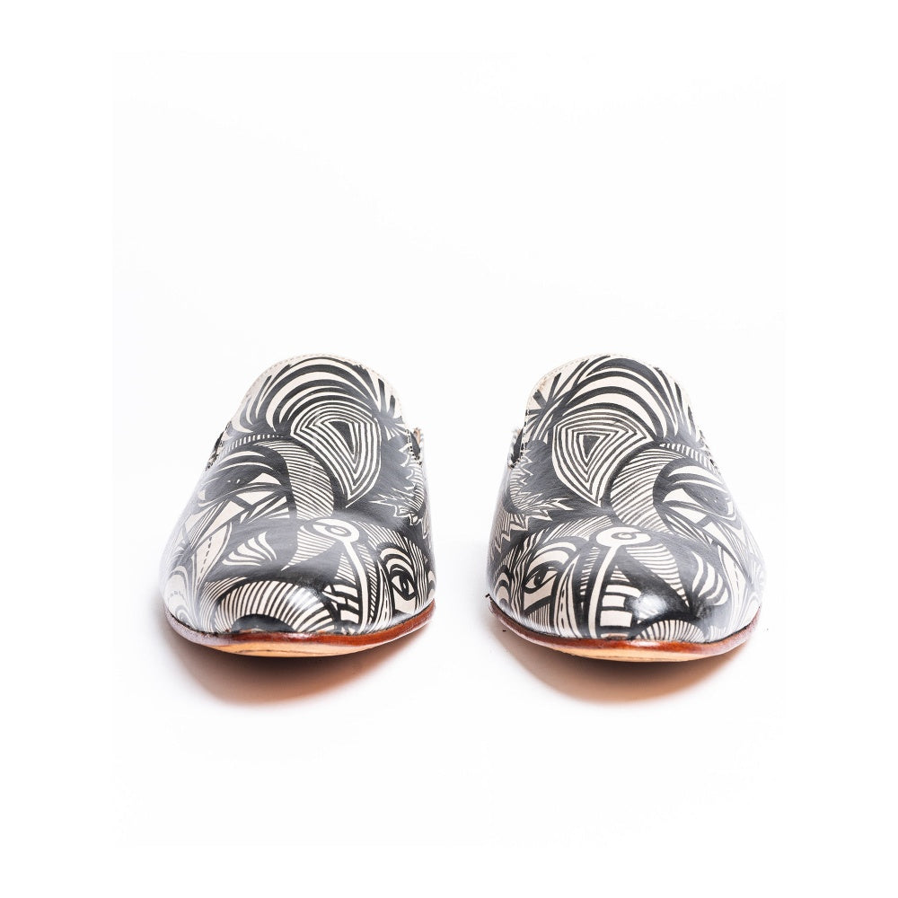 Kavith Sainaani Printed Eye Painted Mules