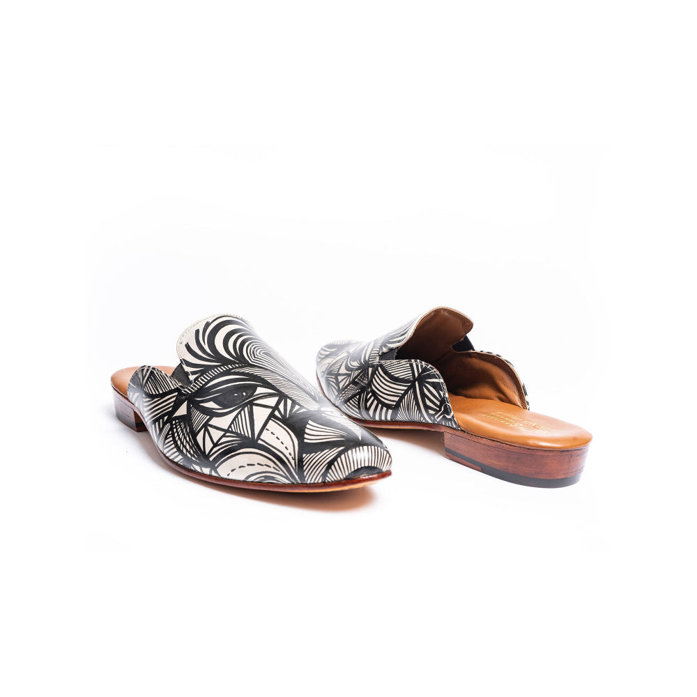 Kavith Sainaani Printed Eye Painted Mules