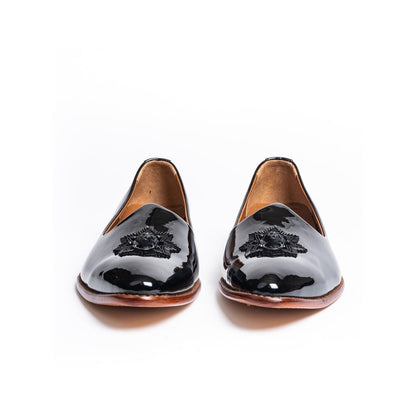 Kavith Sainaani Patent Leather Embroidered Jutti
