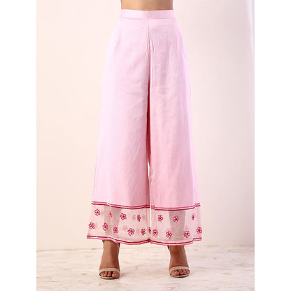 Label Nitika Baby Pink Kurta with Organza Pant & Dupatta (Set of 3)