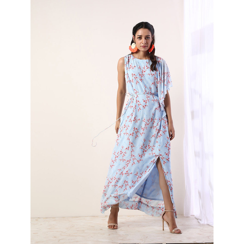 Label Nitika Sky Blue Long Midi Dress (Set of 2)