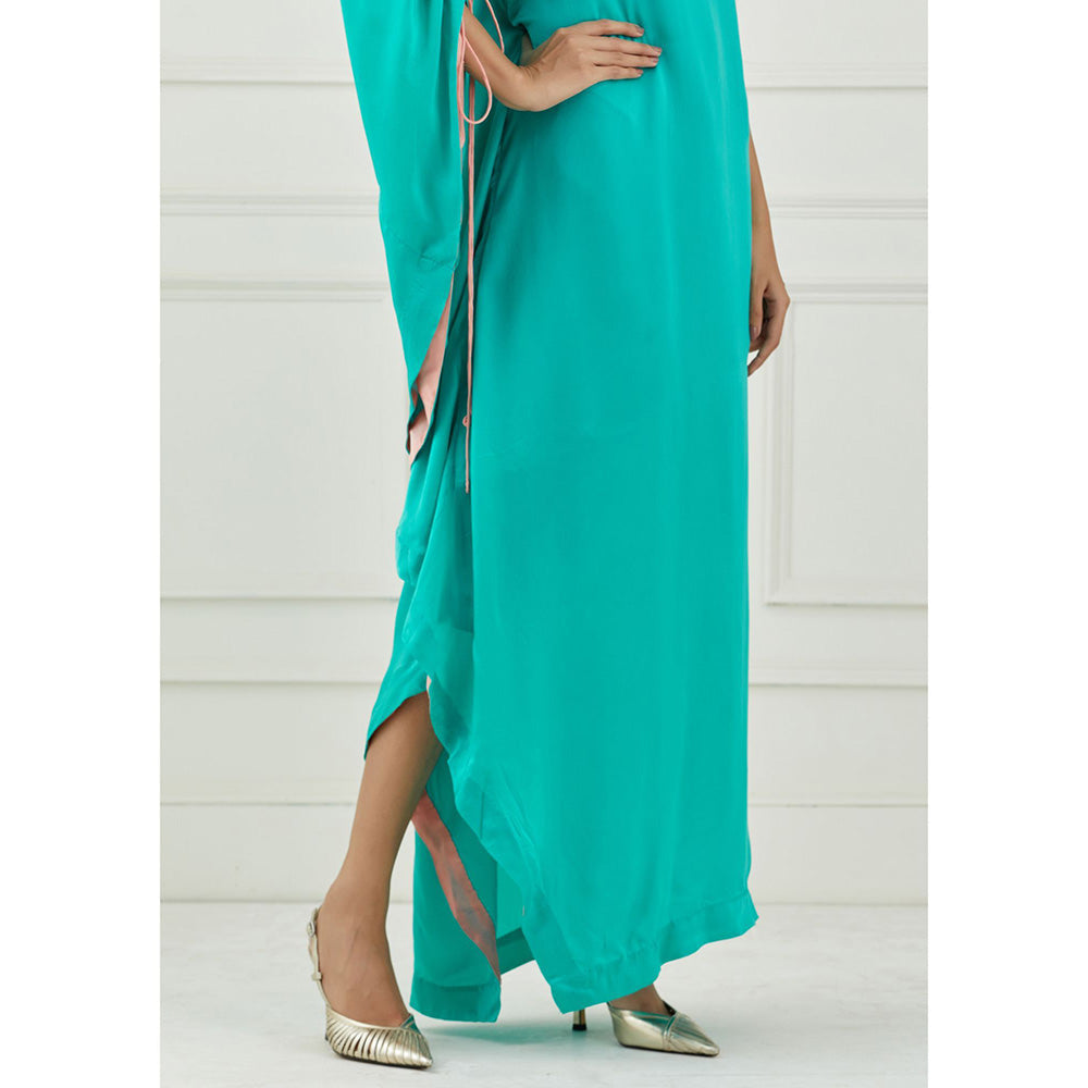 Label Nitika Teal One Shoulder Dress