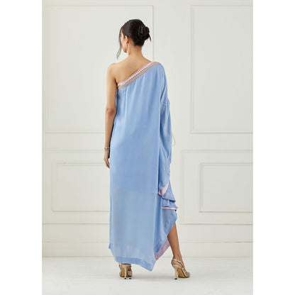 Label Nitika Moon Blue One Shoulder Dress