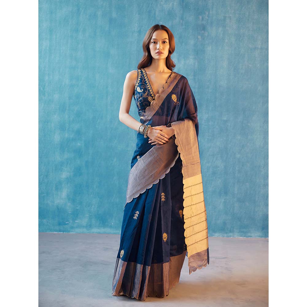 Label Earthen Neema Saree with Stitched Blouse