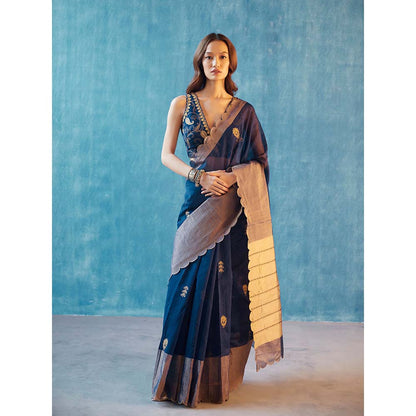 Label Earthen Neema Saree with Stitched Blouse