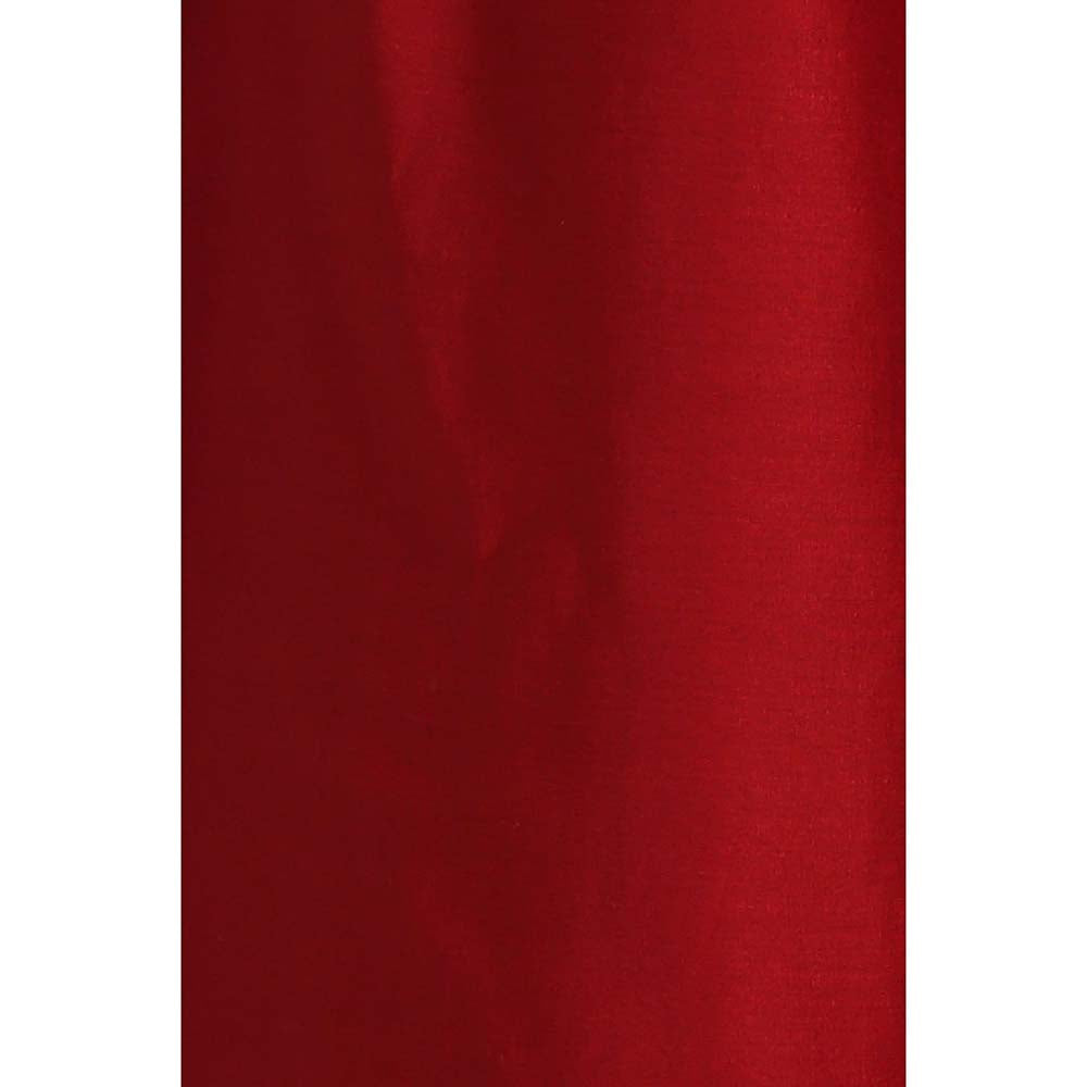 Label Earthen Women Maroon Embroidered Anarkali Kurta with Palazzo & Dupatta (Set of 3)