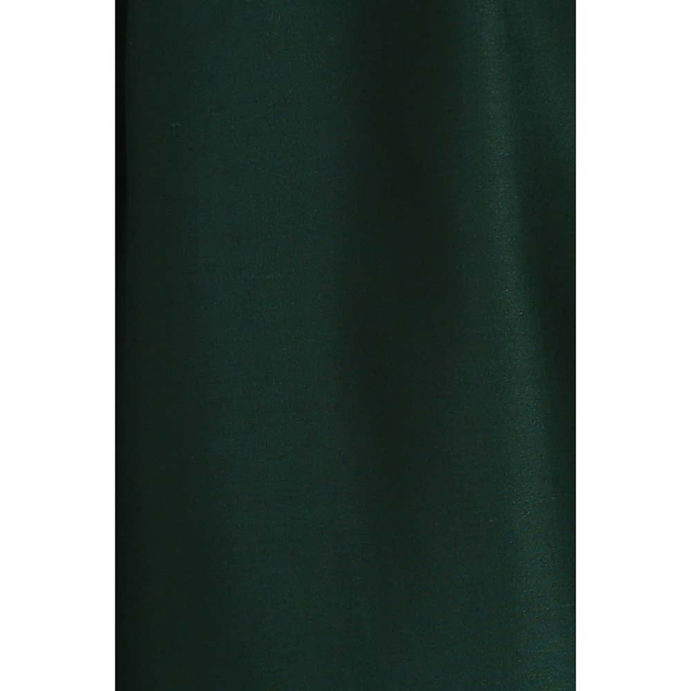Label Earthen Women Green Embroidered Anarkali Kurta with Palazzo & Dupatta (Set of 3)