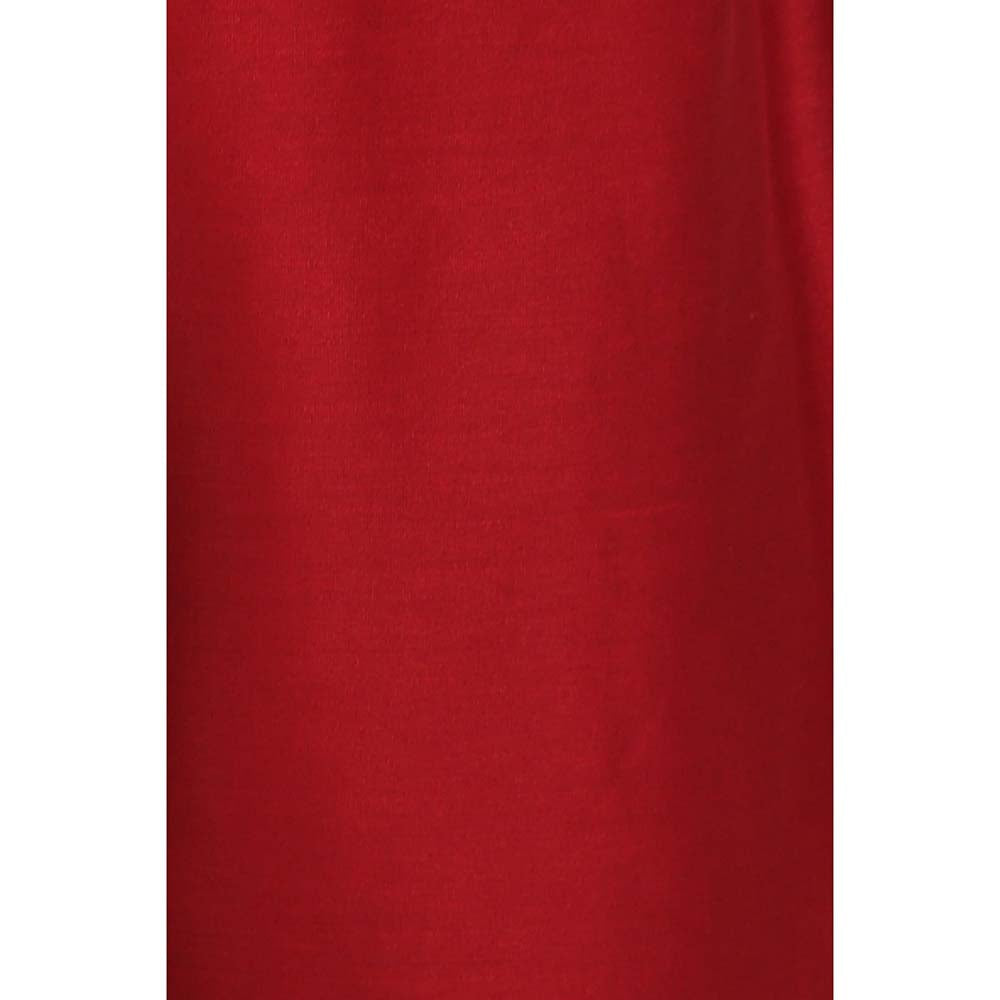 Label Earthen Women Maroon Embroidered Kurta with Pant & Dupatta (Set of 3)