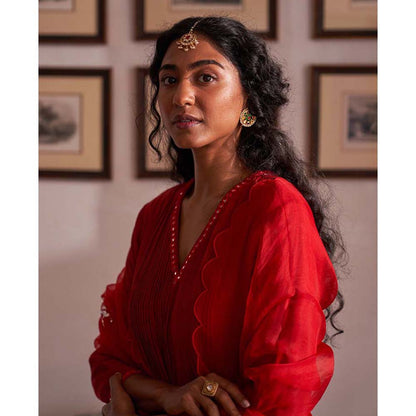 Label Earthen Khushboo Kurta with Pant with Dupatta (Set of 3)