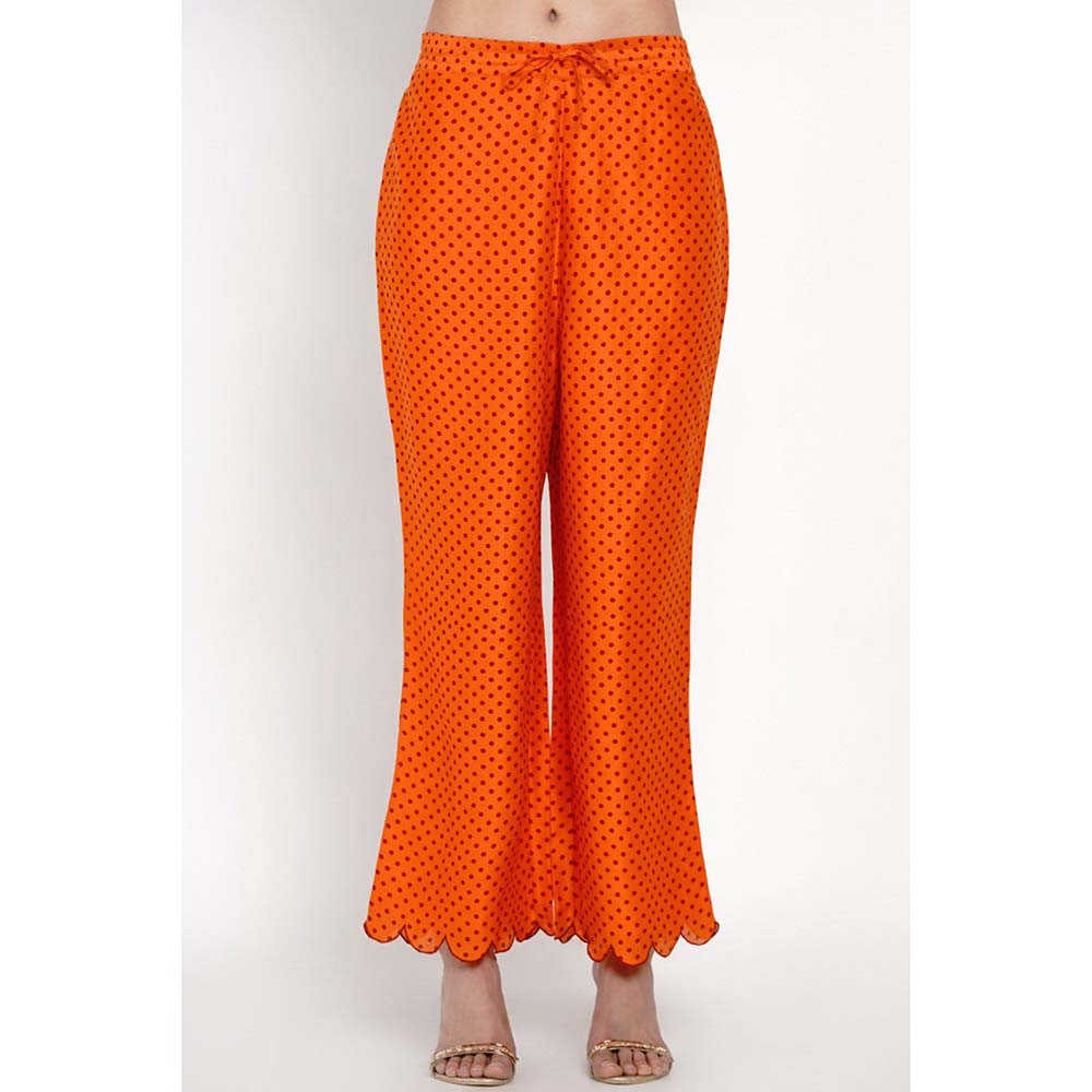 Label Earthen Kesari Zari Buti Kurta Pant with Dupatta (Set of 3)