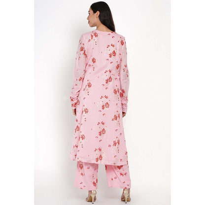 Label Earthen Gulabo Floral Kurta Pant with Dupatta (Set of 3)